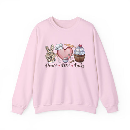 Peace Love Bake Crewneck Sweatshirt