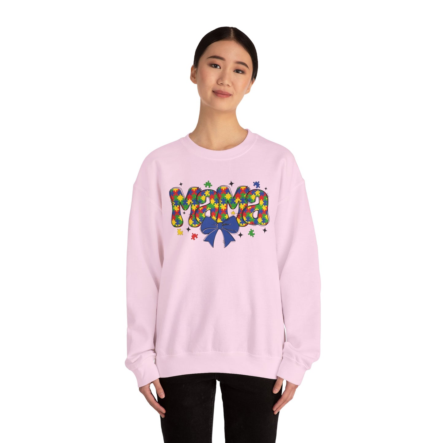 Colorful 'Mama' Graphic Crewneck Sweatshirt – Perfect Gift for Moms