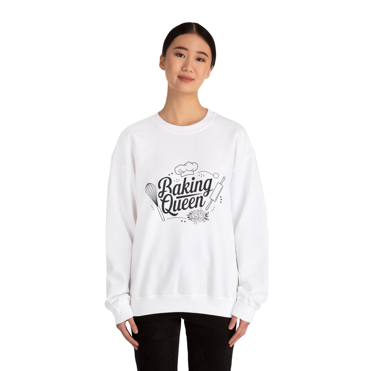 Baking Queen Crewneck Sweatshirt | Cozy Apparel for Baking Enthusiasts