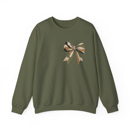 Mama Camo Bow Crewneck Sweatshirt - Perfect Gift for Moms