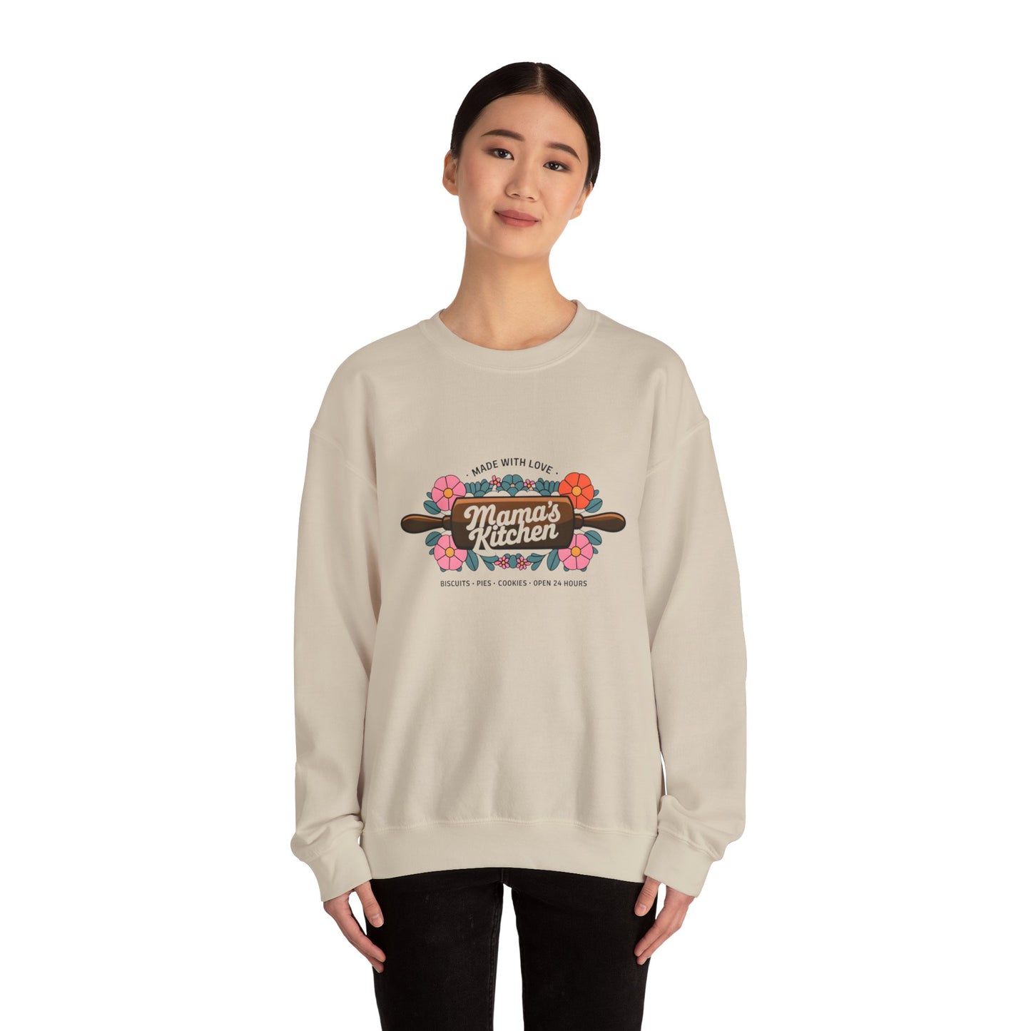 Mama's Kitchen Crewneck Sweatshirt - Cozy Baking Gift for Home Chefs