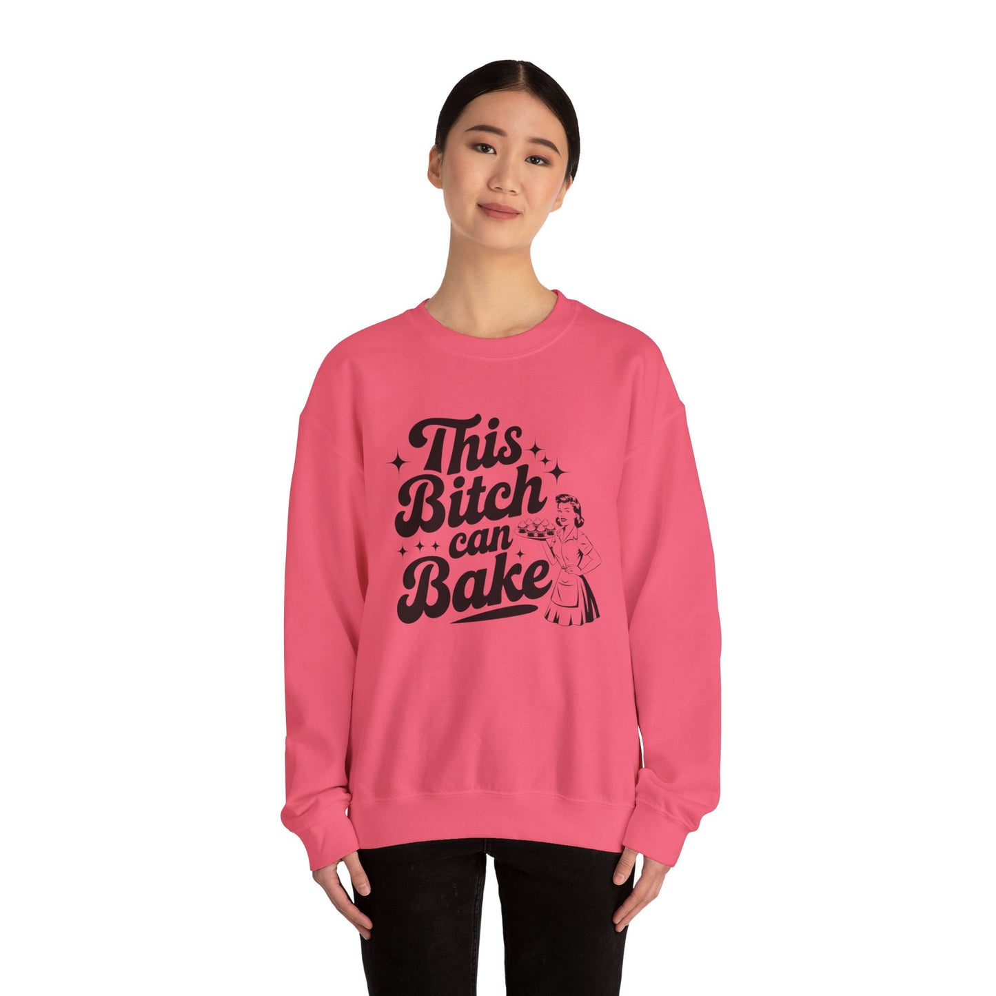 This Bitch Can Bake Crewneck Sweatshirt - Unisex Heavy Blend