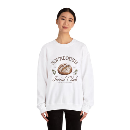 Sourdough Social Club Crewneck Sweatshirt - Perfect for Baking Enthusiasts