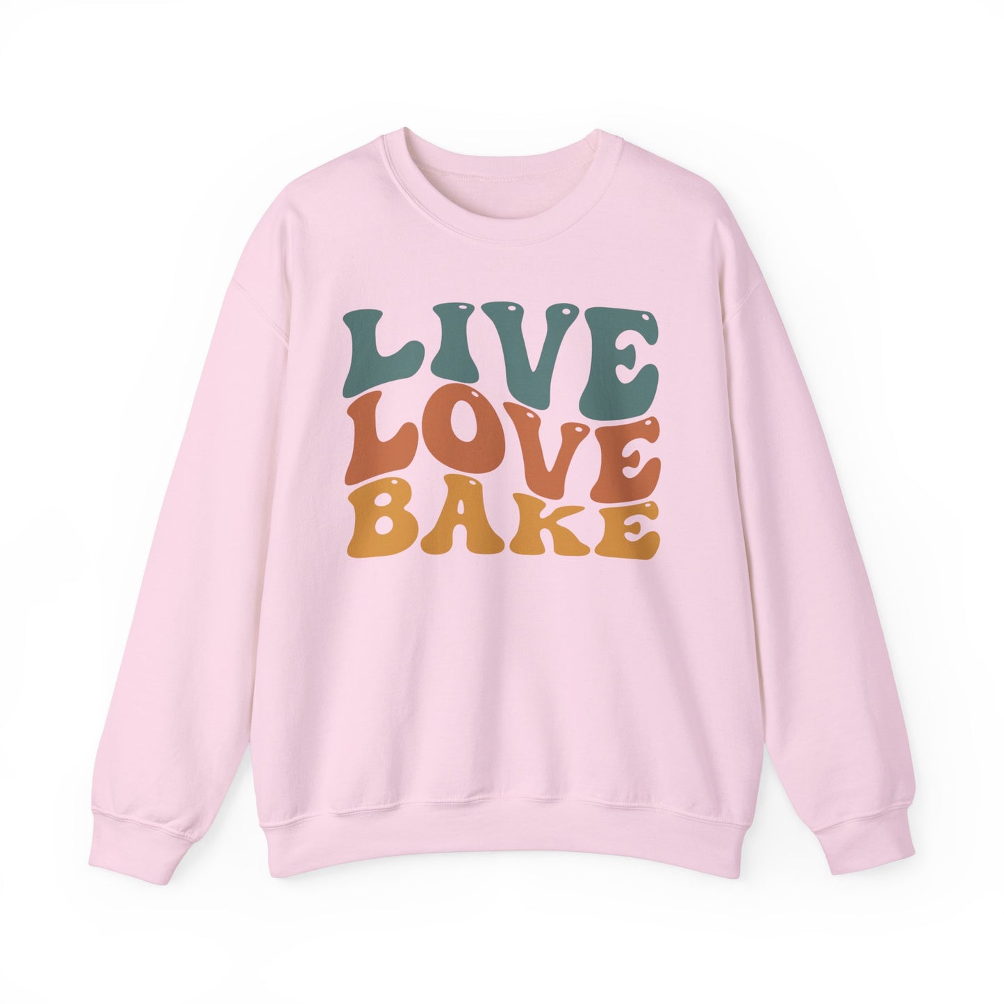 Live Love Bake Unisex Crewneck Sweatshirt - Cozy & Inspirational Baking Apparel