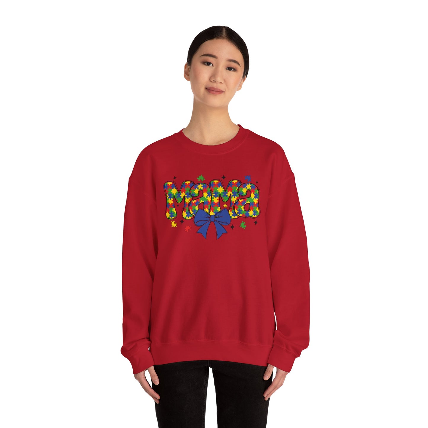 Colorful 'Mama' Graphic Crewneck Sweatshirt – Perfect Gift for Moms