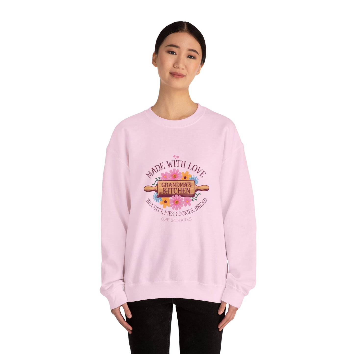 Grandma's Kitchen Crewneck Sweatshirt - Made with Love, Baking Gifts for Home Chefs