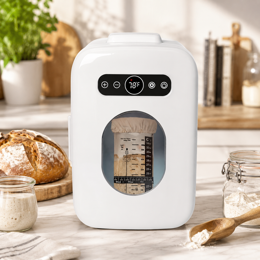 Sourdough Starter Home with Viewing Window – Precise 41°F–122°F Temperature Control, 10L Capacity, Quiet & Energy-Efficient Fermentation Chamber for Perfect Sourdough