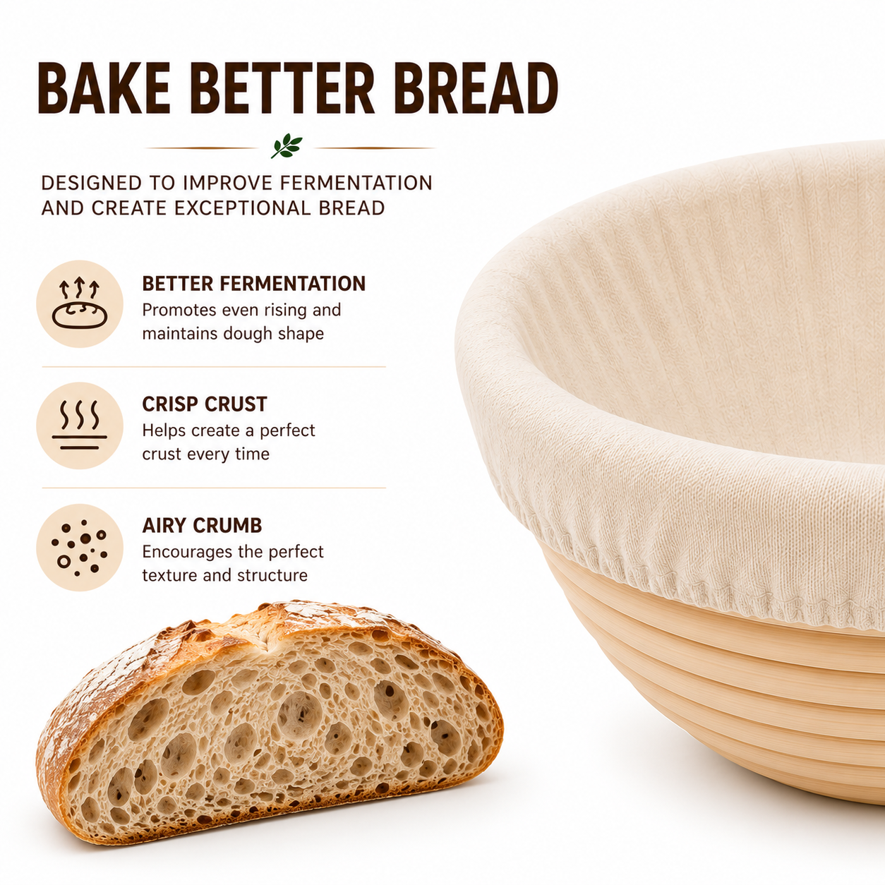6 Pack 5-Inch Banneton Bread Proofing Baskets with Cotton Liners – Natural Rattan Sourdough Proofing Bowls for Artisan Bread Baking
